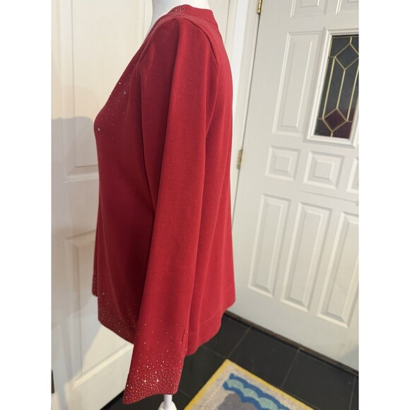 cocobleu sweater Red With Sparkling Gold Size L - Picture 3 of 9